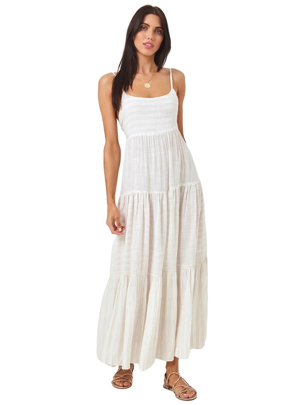 l*space women’s White Maxi Dress size small